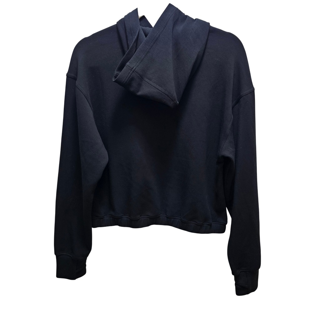 OFFLINE by Aerie Black Cropped Hoodie Thumbhole Cuffs Small Activewear - Picture 2 of 6